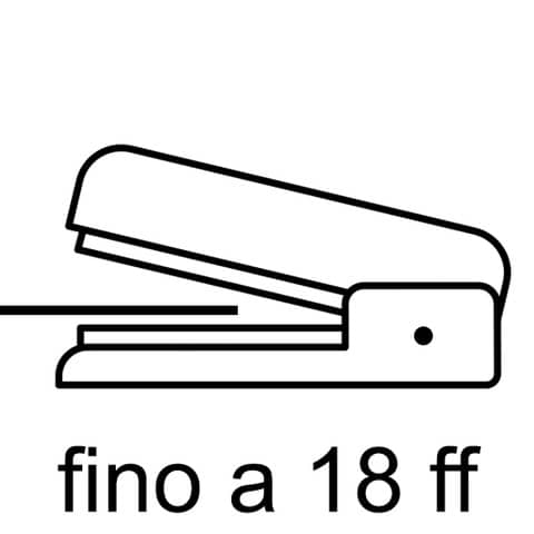 Cucitrice manuale a pinza OPENLINE passo 6 max 18 ff nero 0185N